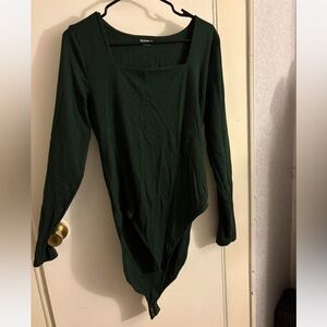 Old Navy Dark Green Long Sleeve Bodysuit